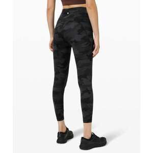 Lululemon Invigorate High-Rise Crop 23", Heritage 365 Camo Deep Coal, Size 4